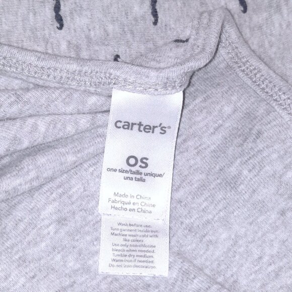 Carter's Mustache Gray Lovey Swaddle Receiving Blanket 29" X 38" - Picture 4 of 4